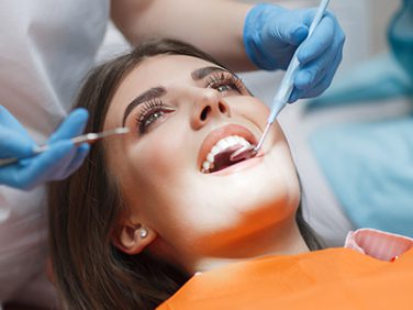 Dental clinic. Reception, examination of the patient. Teeth care